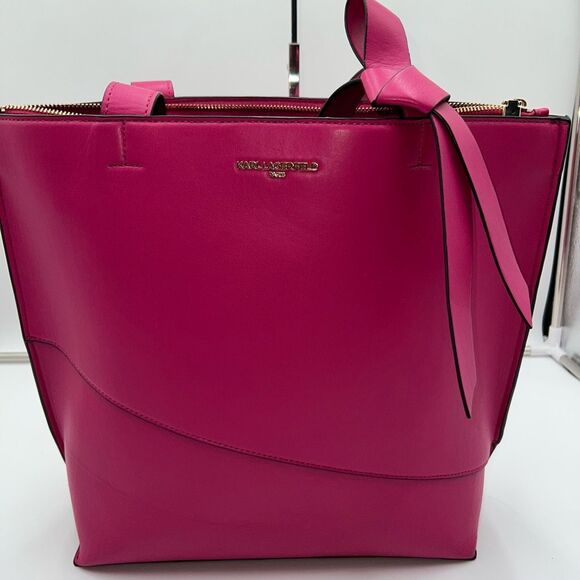 Karl Lagerfeld Paris womens Chantelle TOTE in Fuchsia - Picture 2 of 12